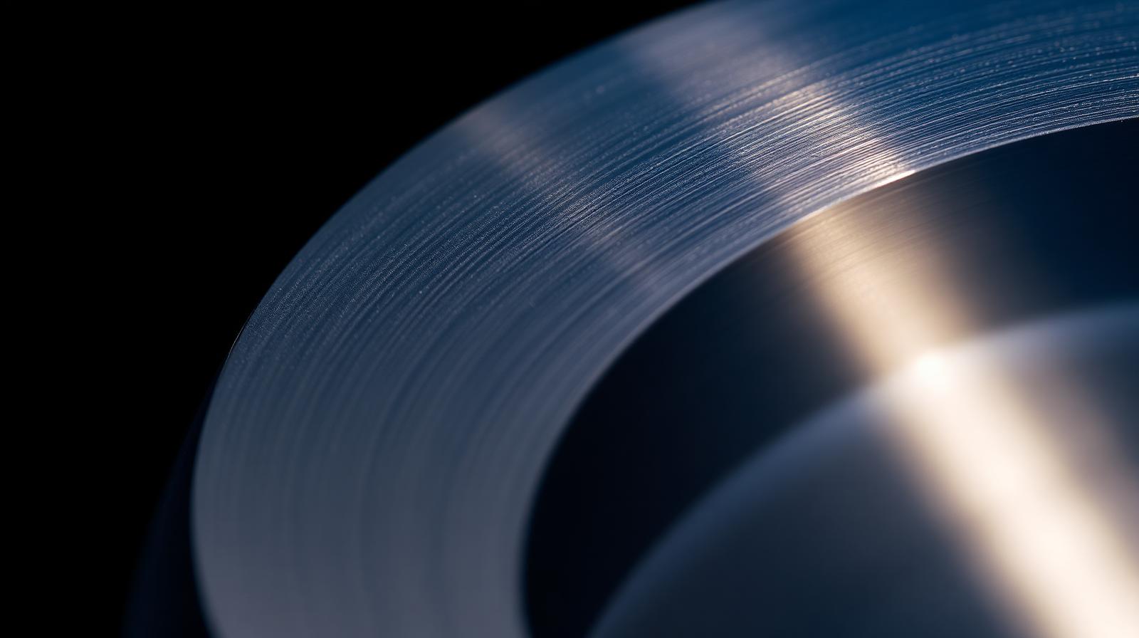 Macro view of a precision-milled engineering component